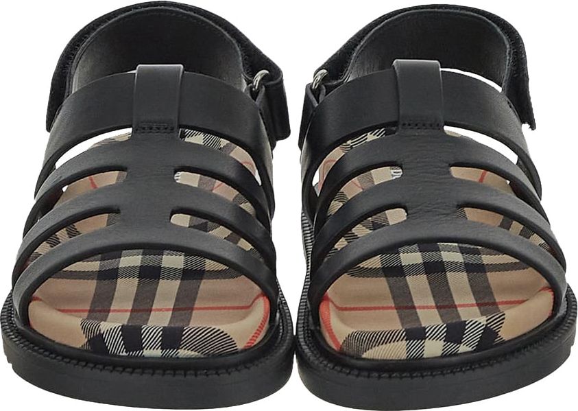 Burberry Leather Sandals Zwart