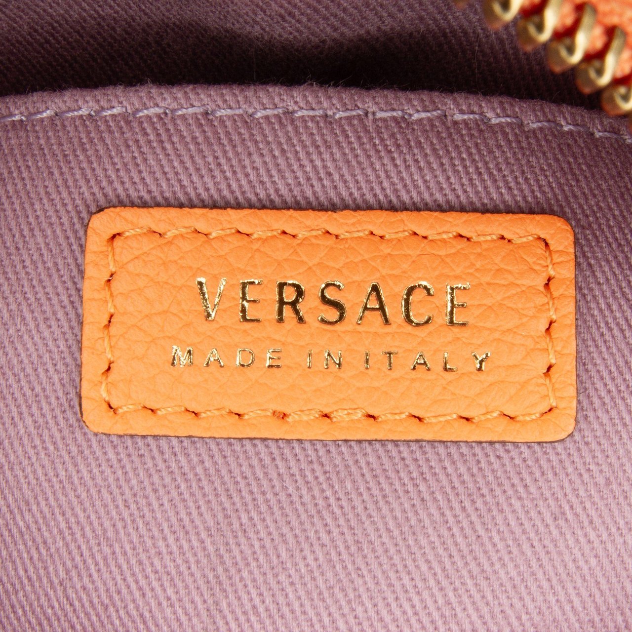 Versace La Medusa Round Beaded Crossbody Bag Oranje
