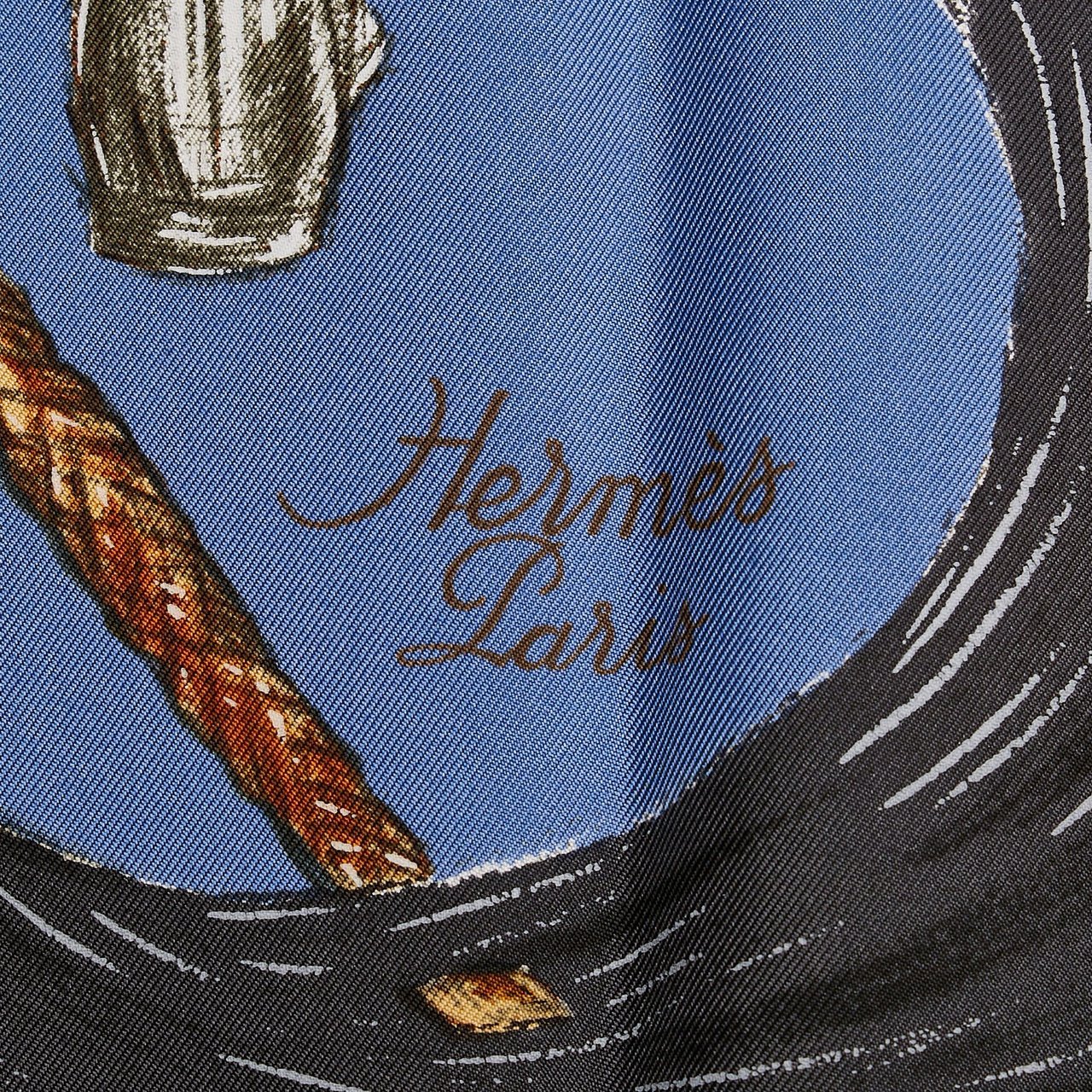 Hermès A Propos De Bottes Silk Scarf Blauw