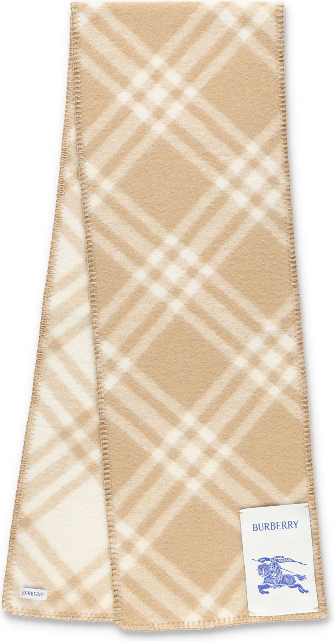 Burberry TRI BAR CHECK WOOL SCARF Divers