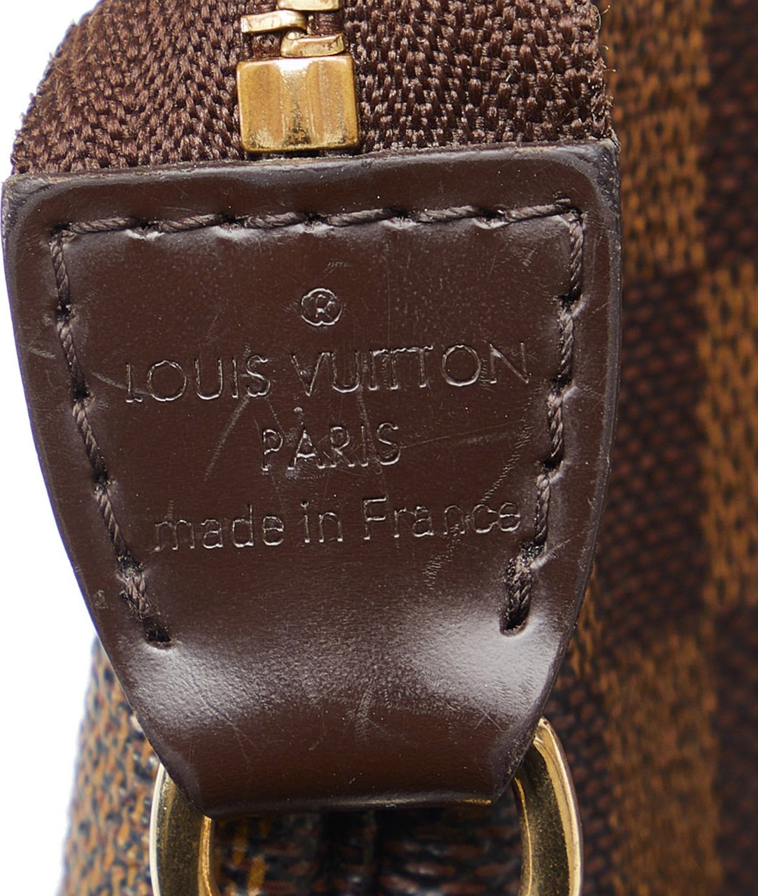 Louis Vuitton Damier Ebene Mini Pochette Accessoires Bruin