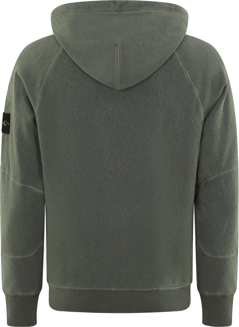 Stone Island Cotton Zipper Sweatshirt Groen