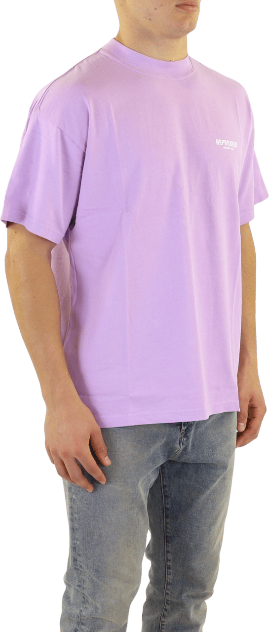 Represent Heren Owners Club T-Shirt Roze Geel