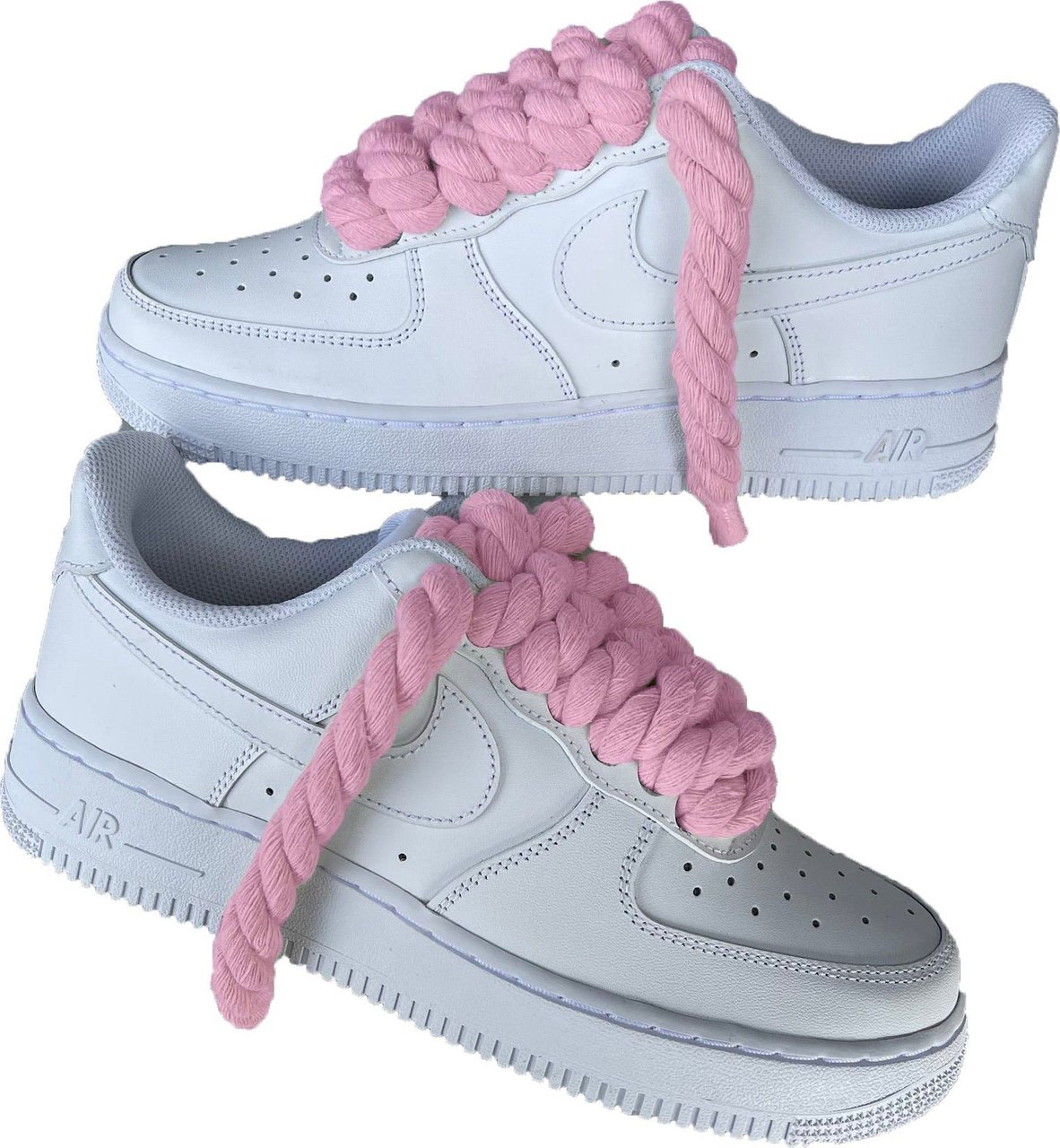 Nike Nike Air Force 1 Low Rope Laces Pink Custom Divers