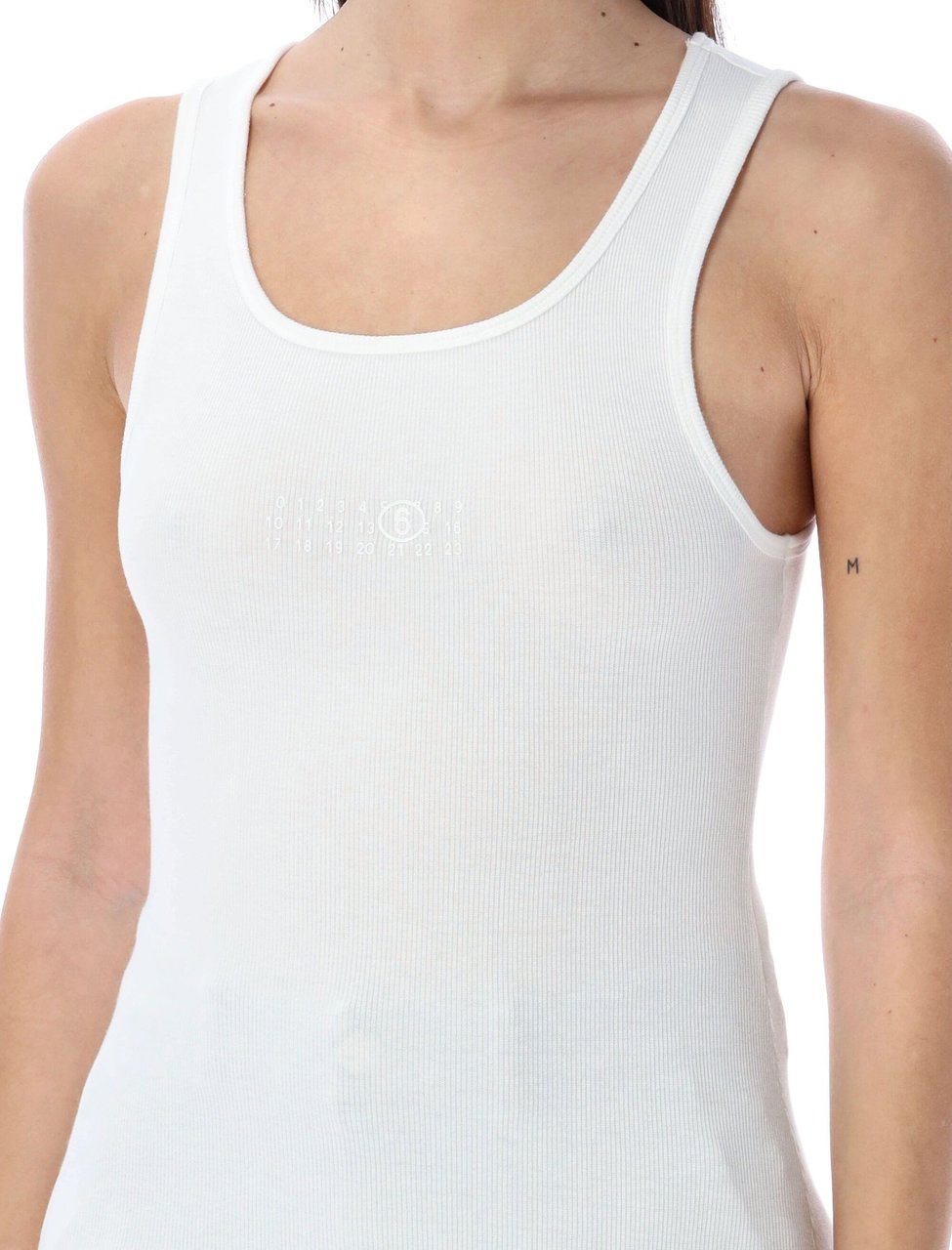MM6 Maison Margiela TANK TOP NUMBERS Wit