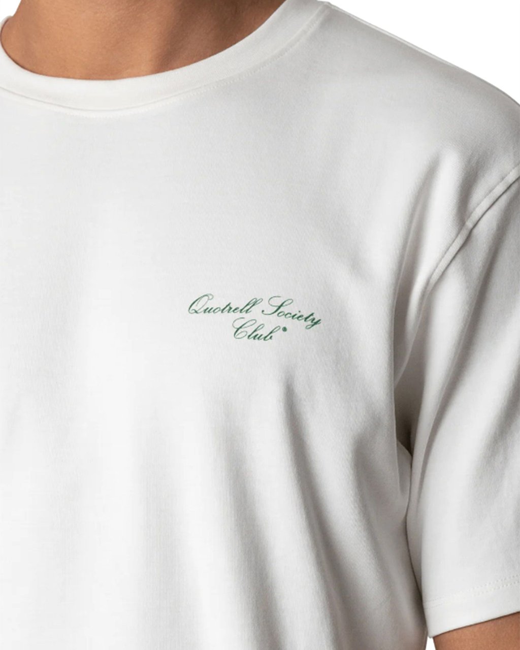 Quotrell Society Club T-shirt | White/cobalt Groen