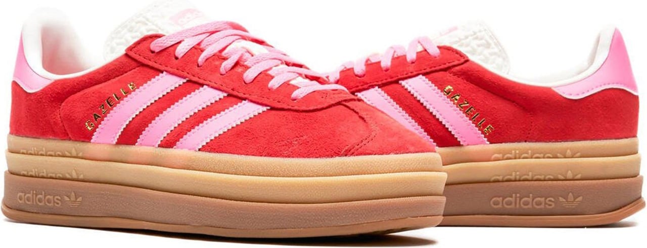 Adidas Adidas Gazelle Bold Collegiate Red / Lucid Pink Divers