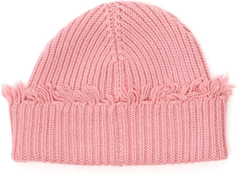 Alanui ribbed knit hat Roze