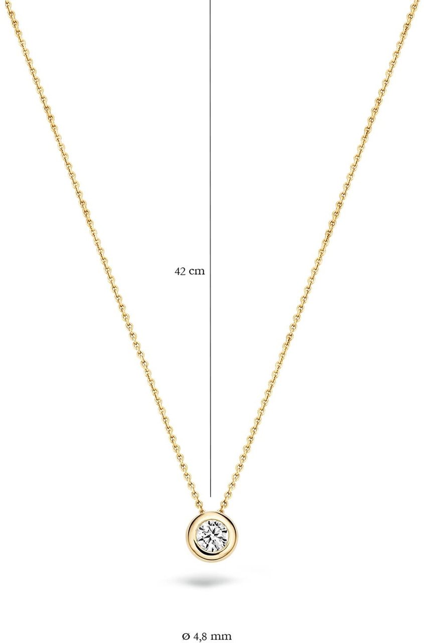 Blush 3052YZI Ketting 14 krt geelgoud met zirkonia Divers