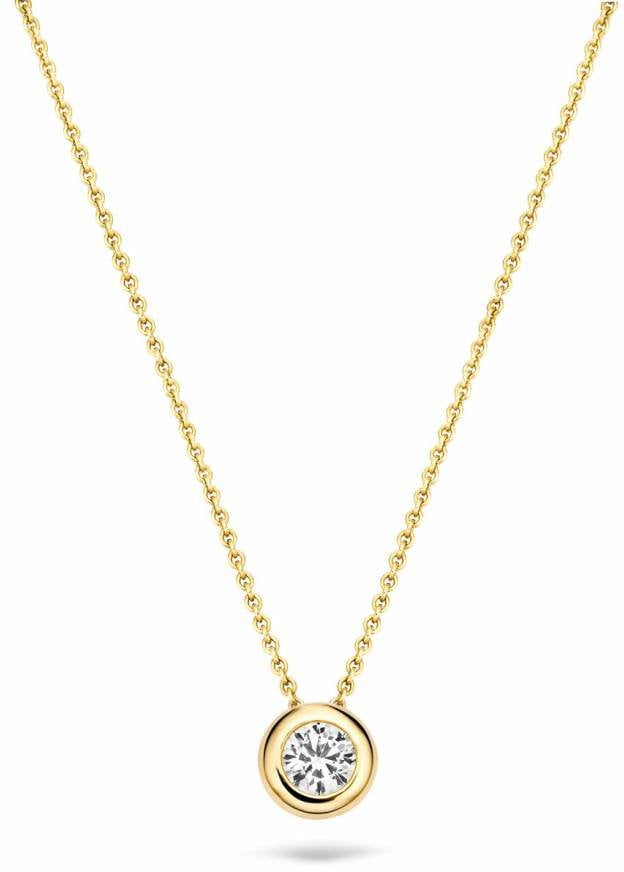 Blush 3052YZI Ketting 14 krt geelgoud met zirkonia Divers