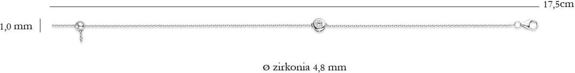 Blush 2167WZI Armband 14 krt witgoud met zirkonia Divers