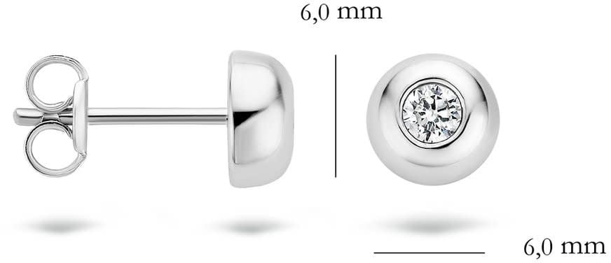 Blush 7207WZI Oorbellen 14 krt witgoud met zirkonia Divers