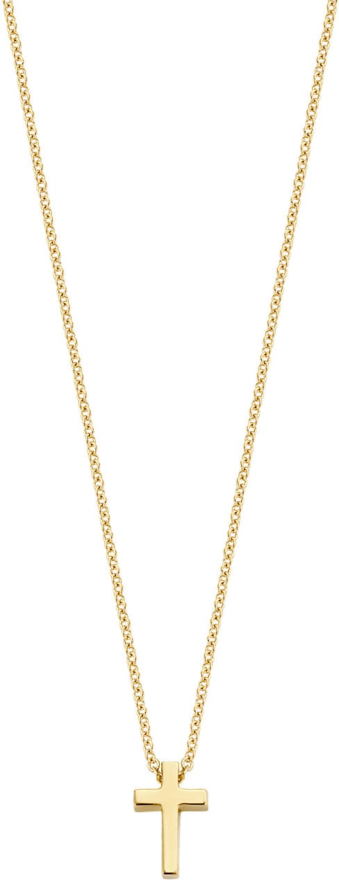 Blush Blush Collier met Hanger 3091YGO 14k Geelgoud Kruis Ketting 42cm Divers