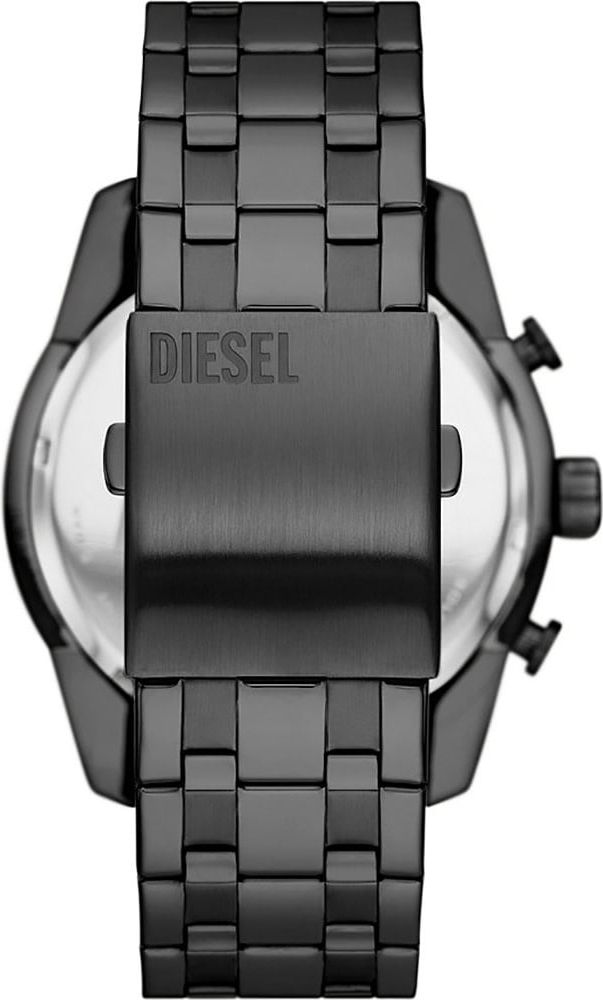 Diesel DZ4589 horloge heren staal 51 mm zwart plated met stalen band en oiled glas Divers