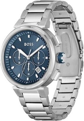 Hugo Boss BOSS Horloge Heren HB1513999 Staal Chronograaf met Blauwe Wijzerplaat Divers