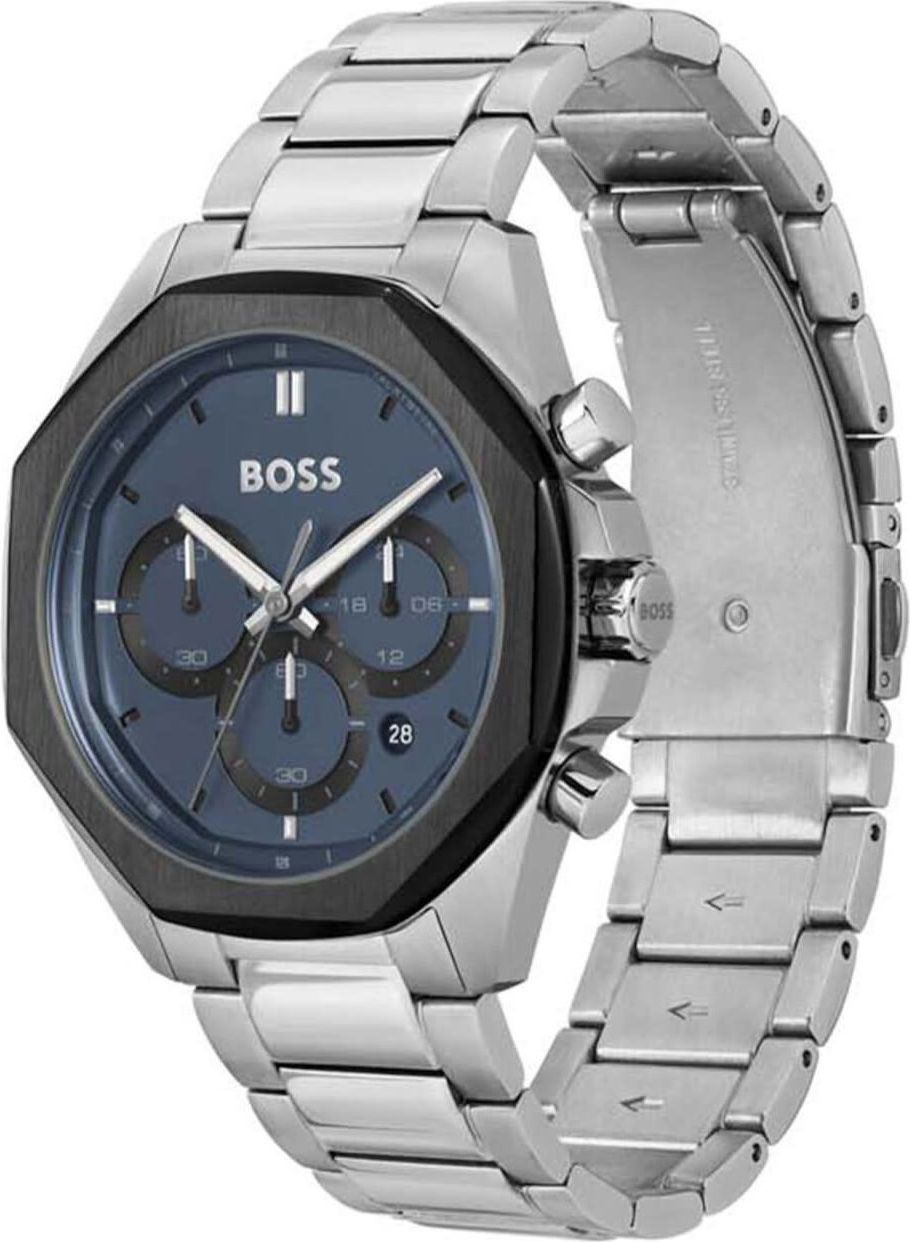 Hugo Boss Boss Heren Horloge HB1514015 Staal Quartz Chronograaf Claud 44mm Divers
