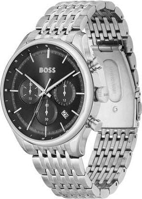 Hugo Boss BOSS Horloge Heren HB1514082 Staal Chronograaf Gregor met Zwarte Wijzerplaat 45mm Divers