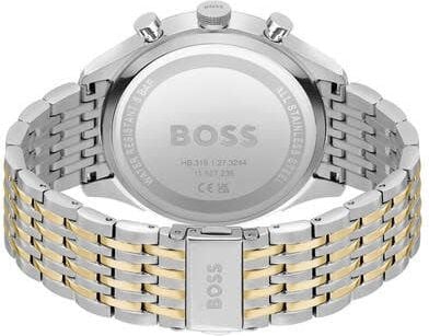 Hugo Boss BOSS Heren Horloge HB1514081 Staal Bi-color Quartz Chronograaf Gregor met Groene Wijzerplaat 45mm Divers