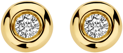 Blush Blush Oorbellen LG7004Y 14k Geelgoud 2x0.10crt H SI Briljant geslepen Lab Grown Diamant 6.2mm Divers