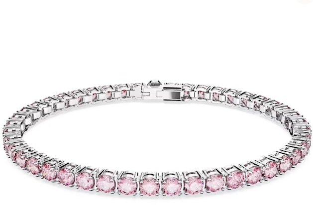 Swarovski Swarovski Armband 5648930 Matrix Zilverkleurig Tennis de Lux met Roze Stenen Divers