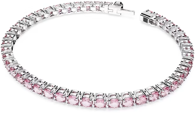 Swarovski Swarovski Armband 5648930 Matrix Zilverkleurig Tennis de Lux met Roze Stenen Divers