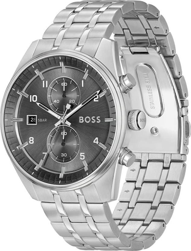 Hugo Boss BOSS Heren Horloge HB1514151 Staal Chronograaf Skytraveller 44mm Divers