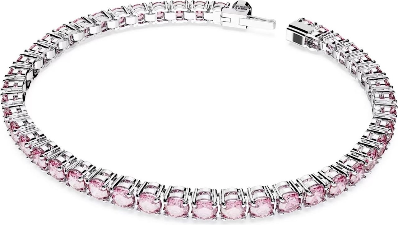 Swarovski Swarovski 5648931 Tennis armband Matrix in witgoud rhodium plated met rondom roze swarovski kristallen Divers