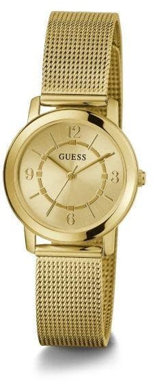 Guess Guess Dames Horloge GW0666L2 Staal met Geelgouden Plating Quartz met Meshband Divers