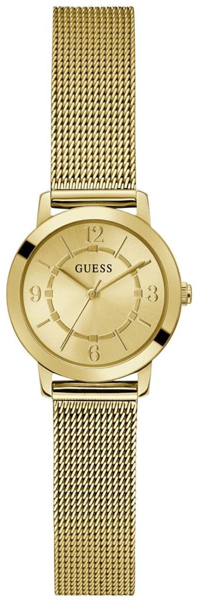 Guess Guess Dames Horloge GW0666L2 Staal met Geelgouden Plating Quartz met Meshband Divers