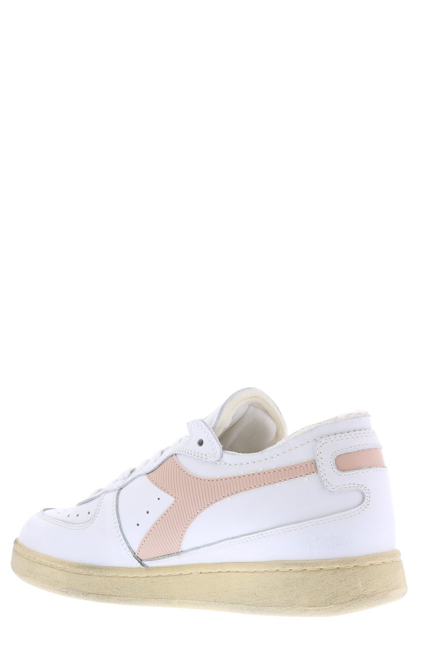 Diadora Dames Mi Basket Row Wit/Oudroze Wit