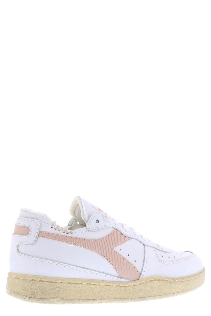 Diadora Dames Mi Basket Row Wit/Oudroze Wit