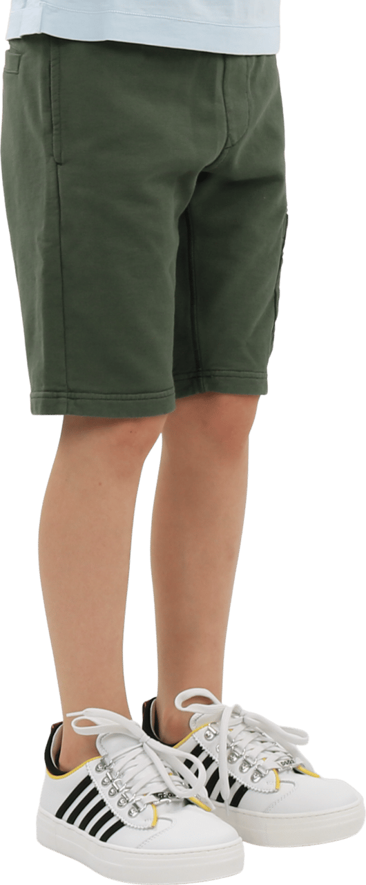 Stone Island Junior Kids Fleece Shorts Groen