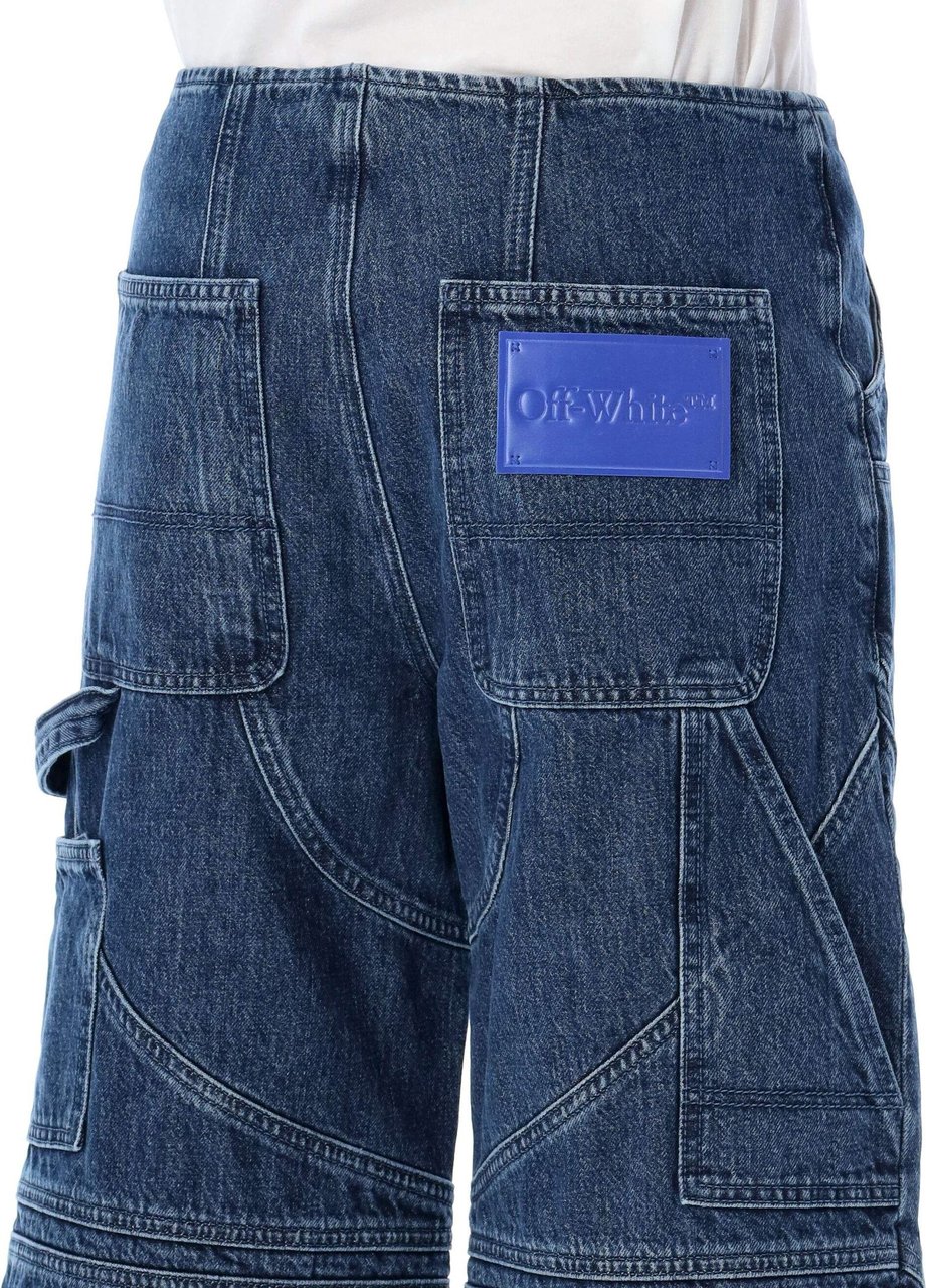 OFF-WHITE MOTORCYCLE LOW WAIST PANT Blauw