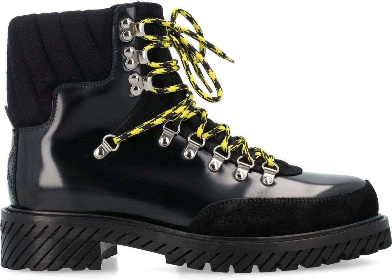 OFF-WHITE GSTAAD LACE UP BOOT BLACK BLACK Zwart