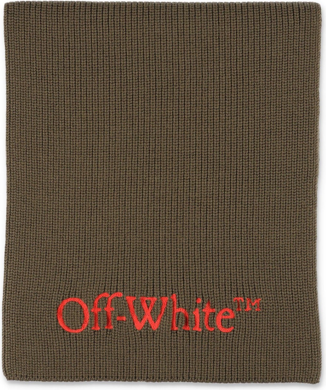 OFF-WHITE BOOKISH KNIT SCARF BLACK SILVER Groen
