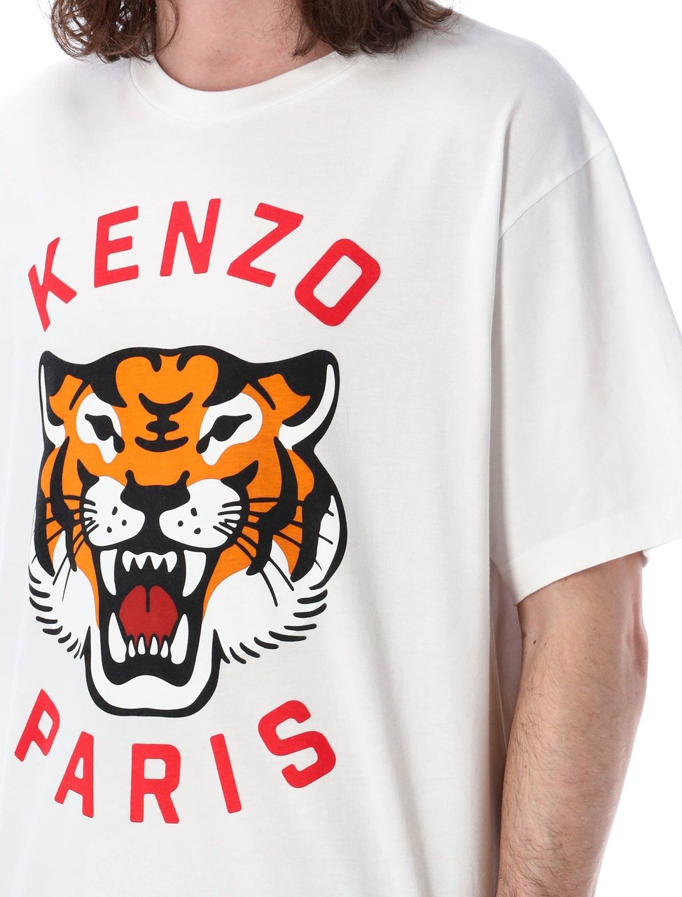 Kenzo LUCKY TIGER OVER TEE Wit