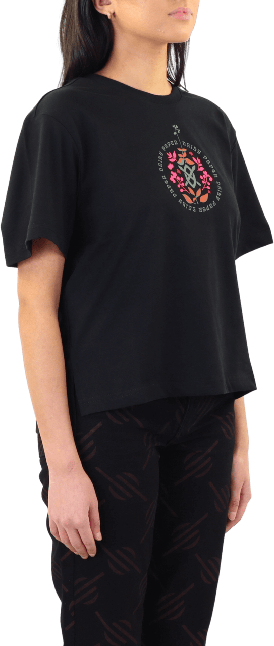 Daily Paper Dames Piuza Ss T-Shirt Zwart