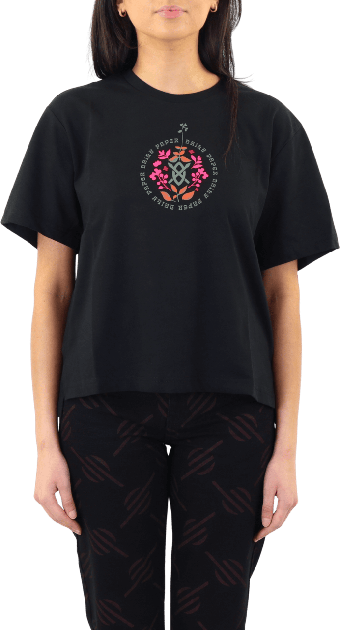 Daily Paper Dames Piuza Ss T-Shirt Zwart