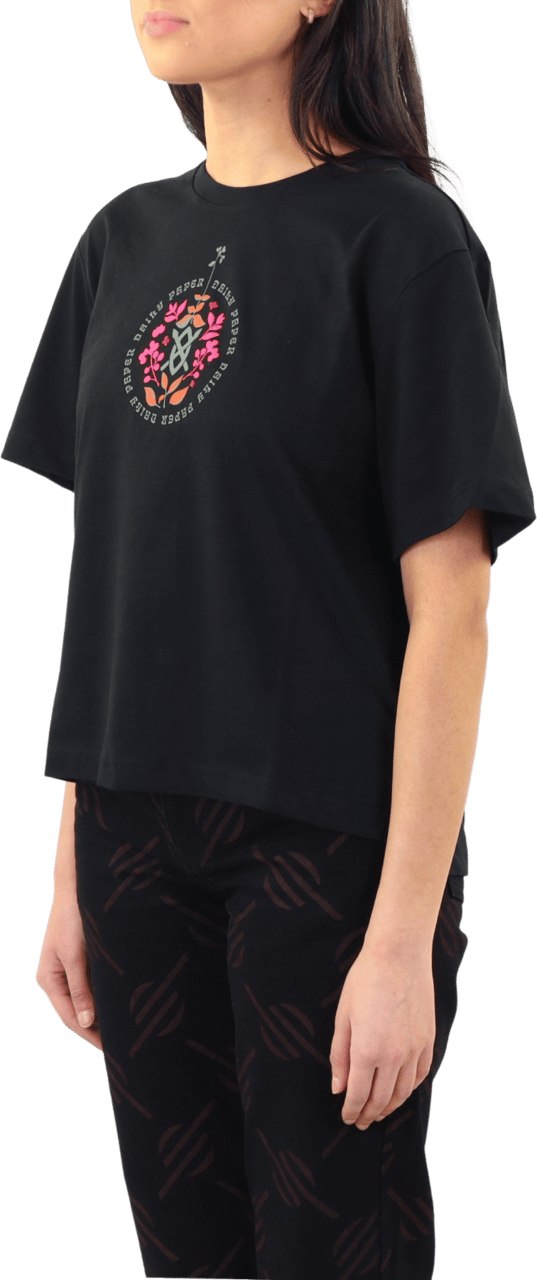 Daily Paper Dames Piuza Ss T-Shirt Zwart