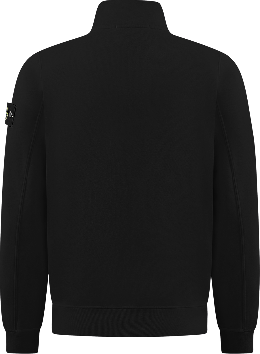 Stone Island Heren Zip Up LogoPatch Sweater Zwart Zwart