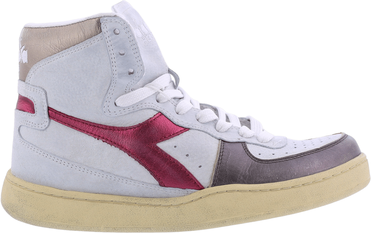 Diadora Dames Mi Basket Metal Used Wit/Fuchs Wit