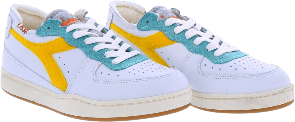 Diadora Dames Mi Basket Row Cut Tennis Wit