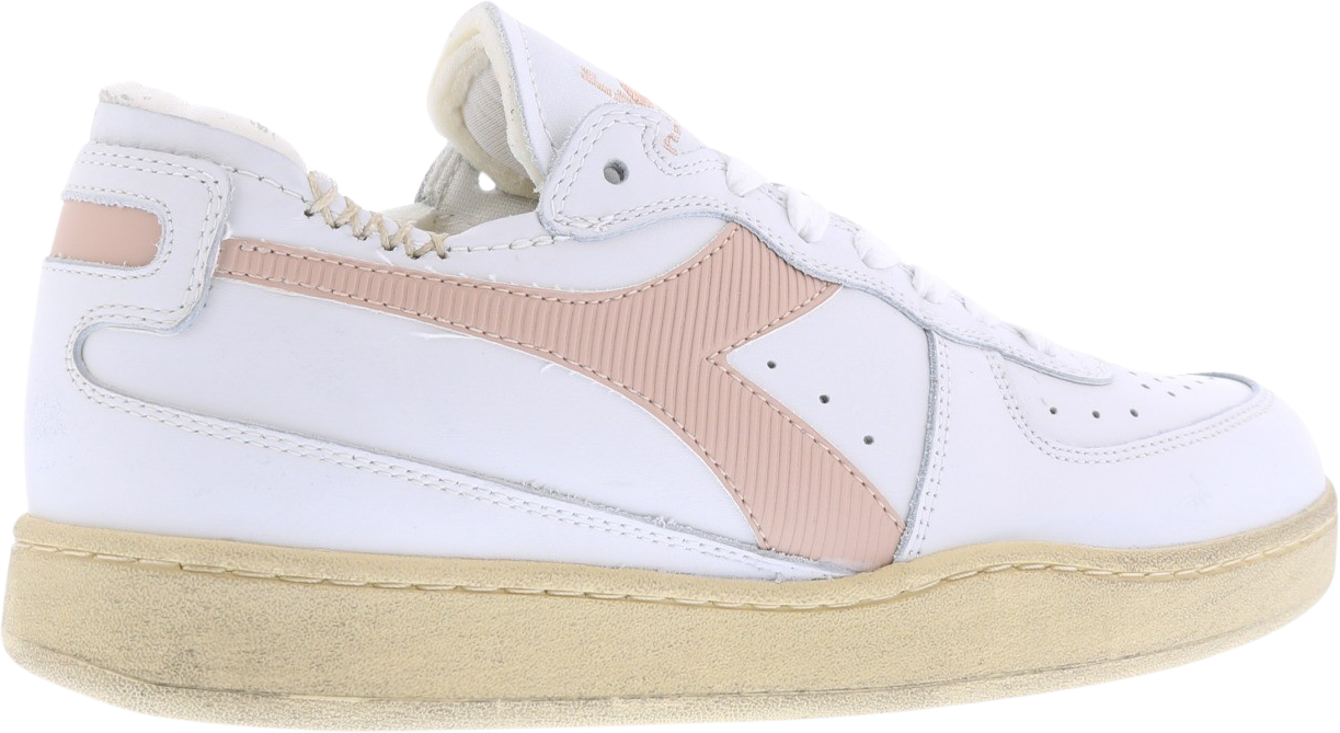 Diadora Dames Mi Basket Row Wit/Oudroze Wit