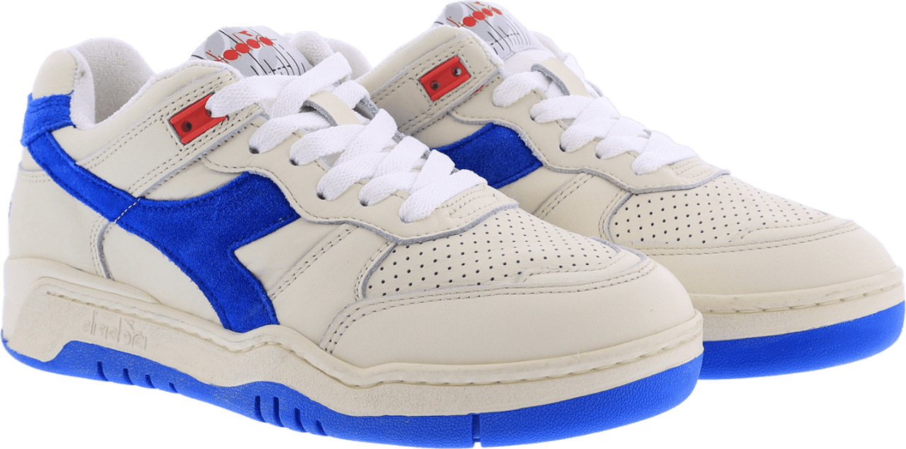 Diadora Dames B560 Used Wit/Blauw Wit