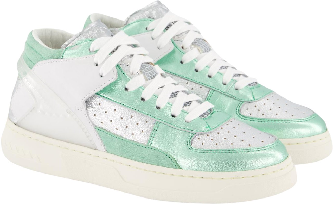 Run Of Dames Mid Metal Sneaker Groen Groen