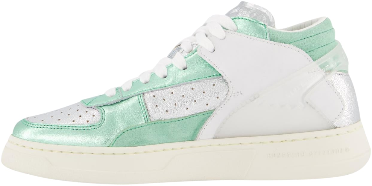 Run Of Dames Mid Metal Sneaker Groen Groen