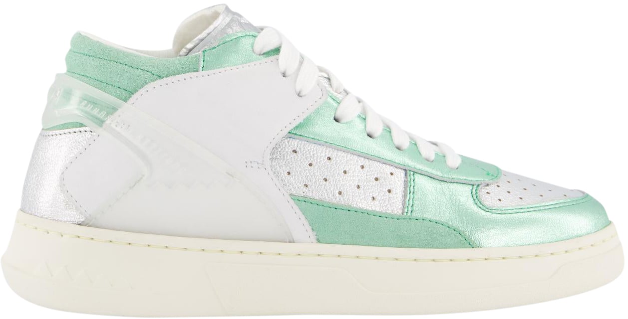 Run Of Dames Mid Metal Sneaker Groen Groen