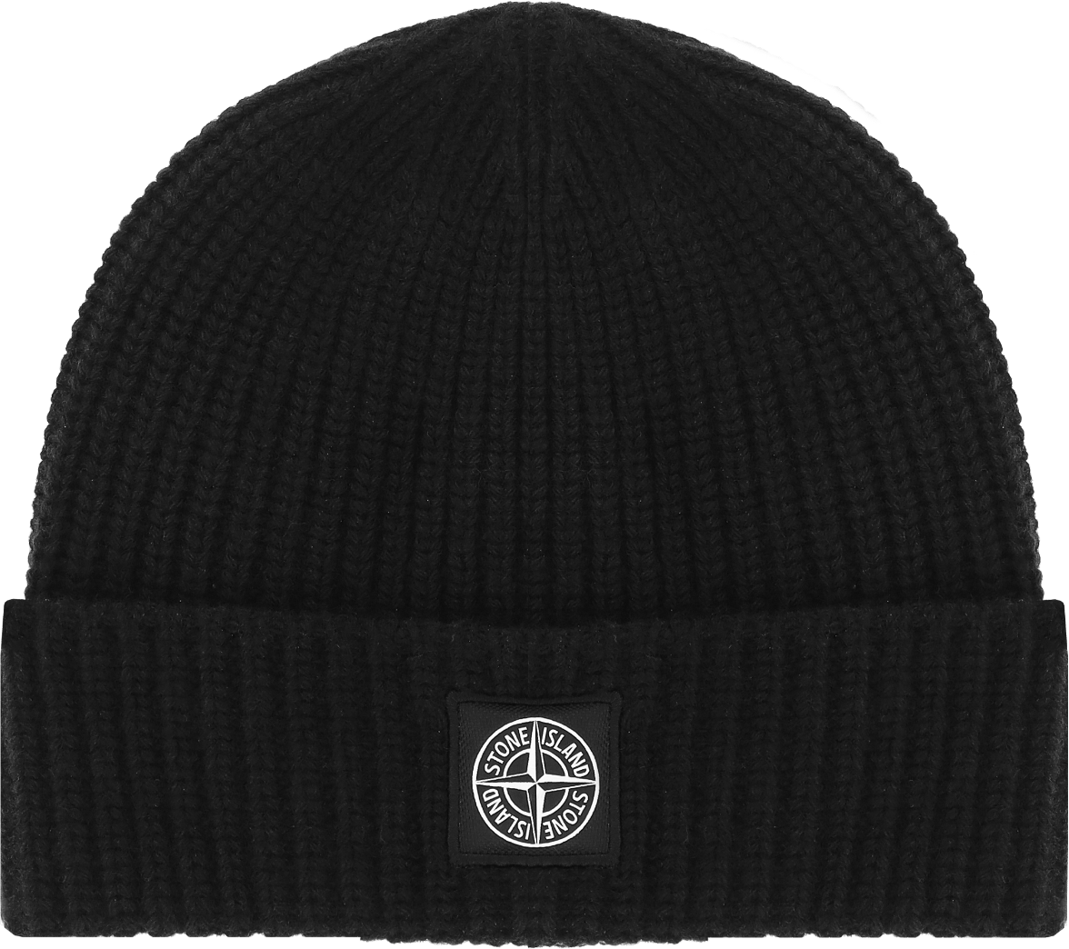 Stone Island Heren Logo-Patch Muts Zwart Zwart
