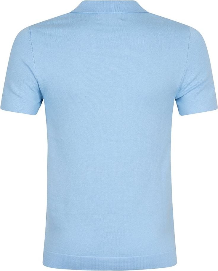 Radical Knit polo buttonless | light blue Blauw