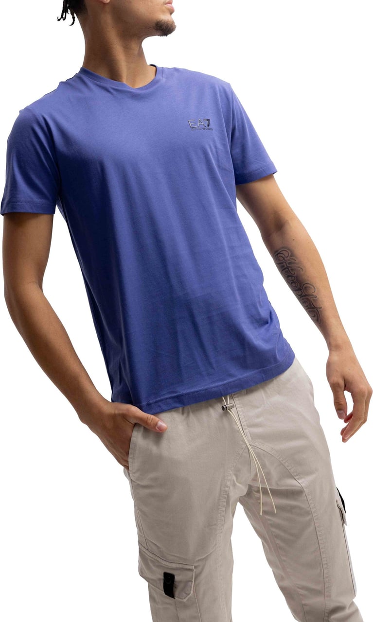 Emporio Armani EA7 Basic Logo T-Shirt Heren Blauw Blauw